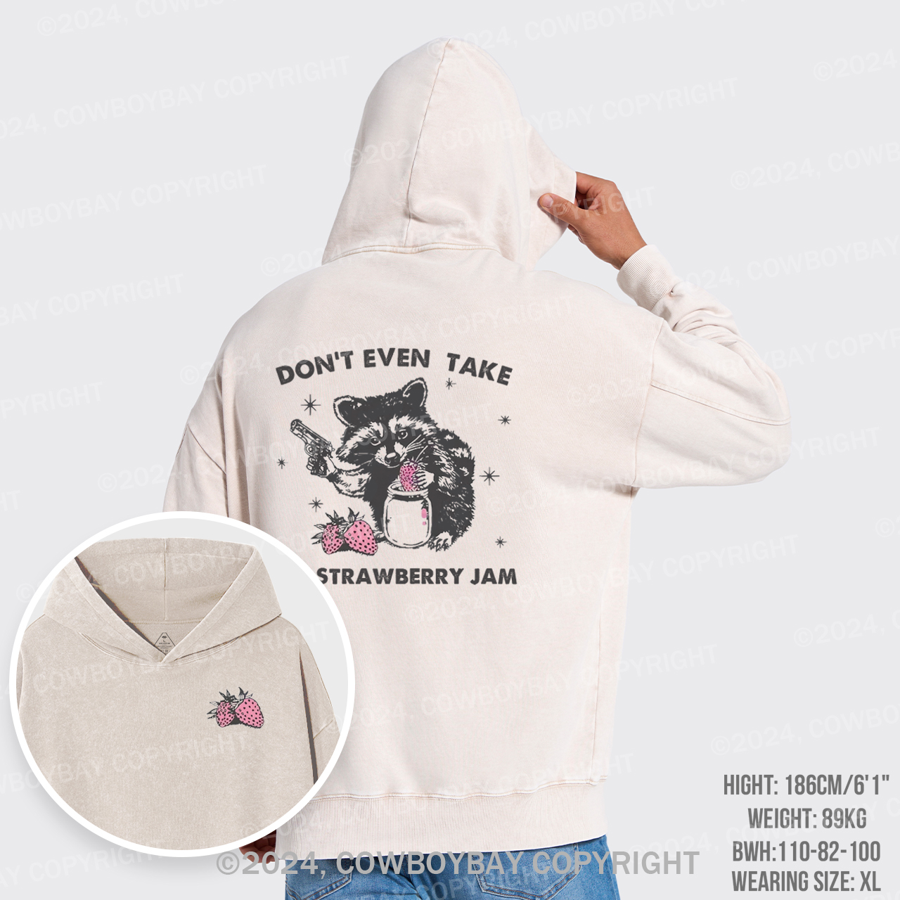 Don't Even Take My Strawberry Jam Garment-Dye Hoodies