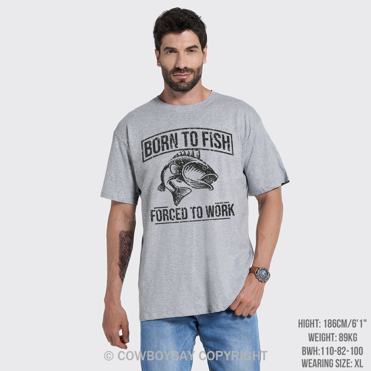 Born To Fish Forced To Work T-Shirts