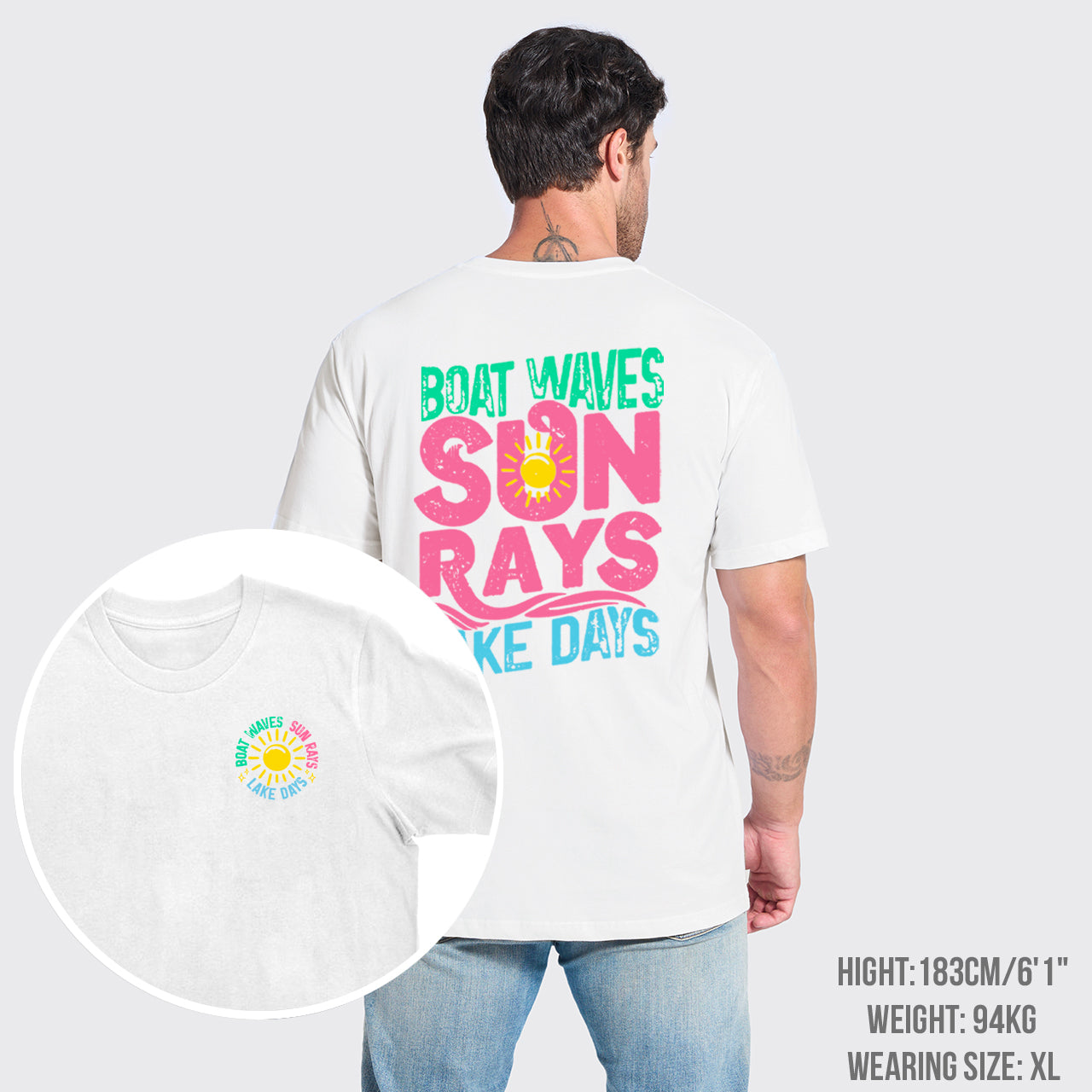 Boat Waves Sun Rays Lake Days T-Shirts