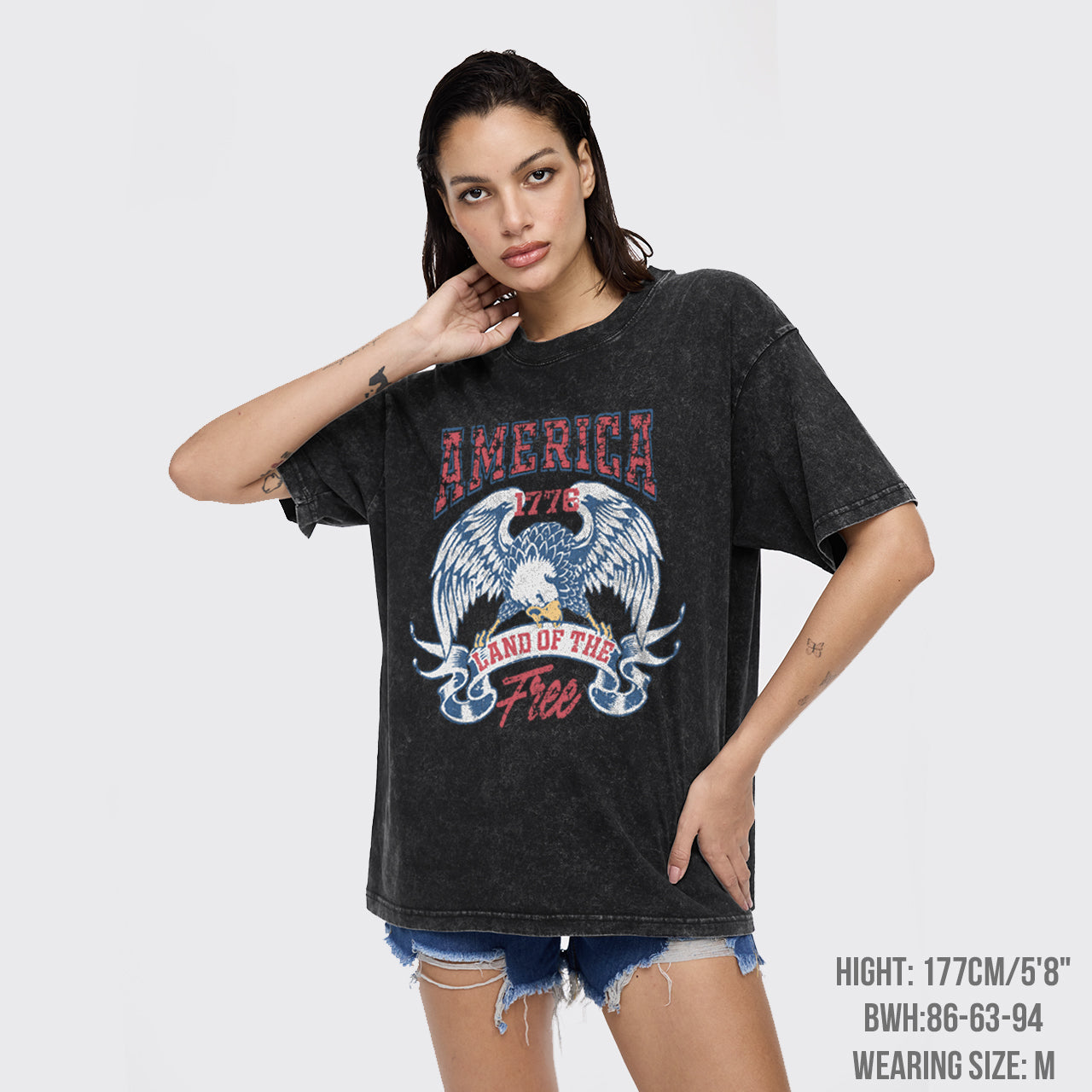 Independence Day-America Land Of The Free Garment-dye Tees