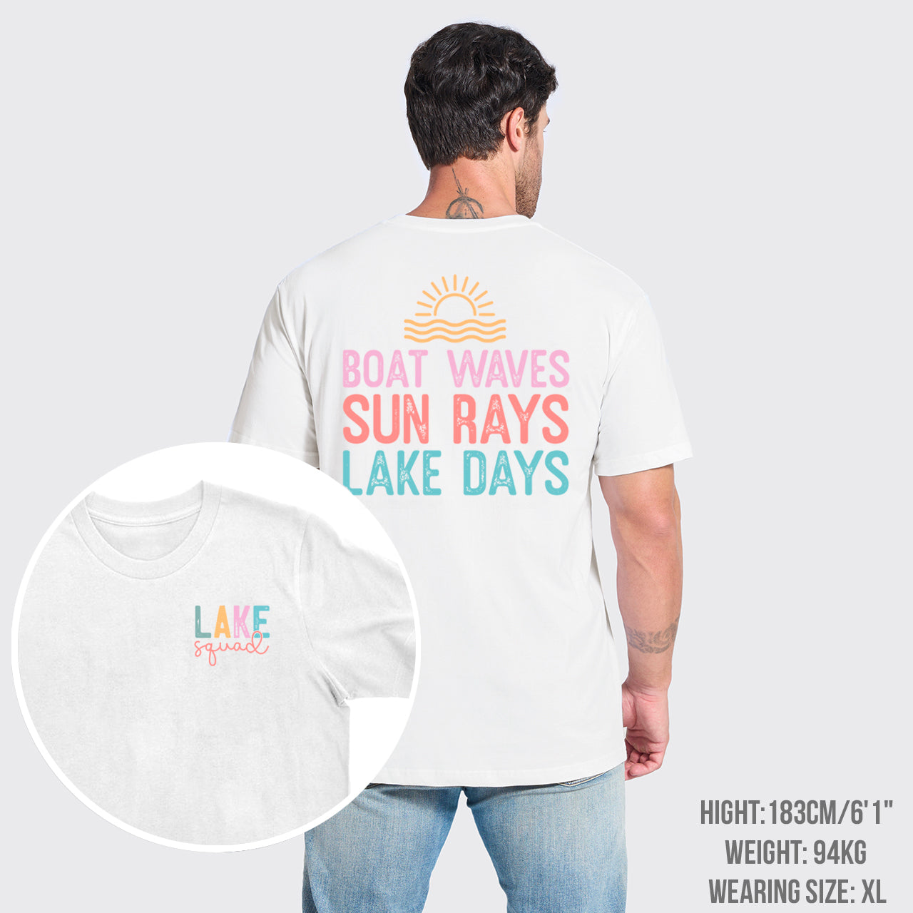 Lake Squad, Boat Waves Sun Rays Lake Days T-Shirts