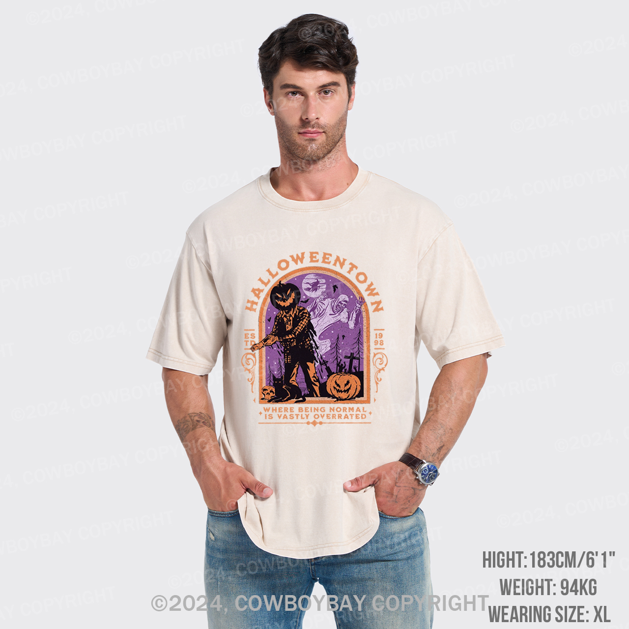 Halloween Pumpkin,EST.1998 Garment-dye Tees