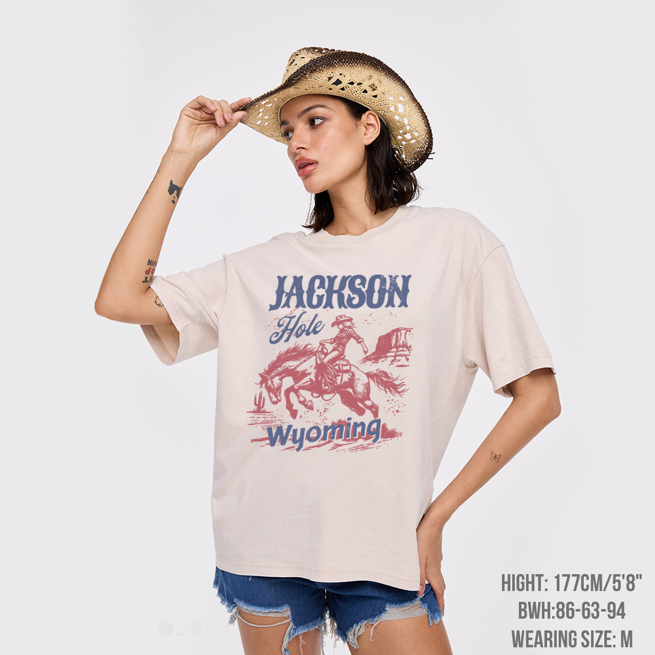 Vintage Cowboy-Jackson Hole Wyoming Garment-dye Tees