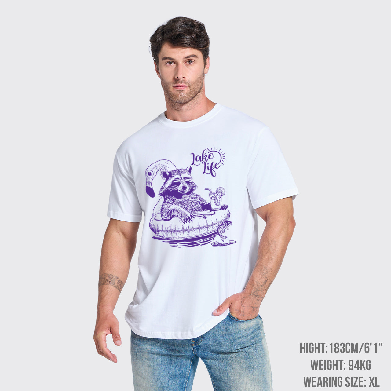 Cute Raccoon Retro Beach Theme T-Shirts