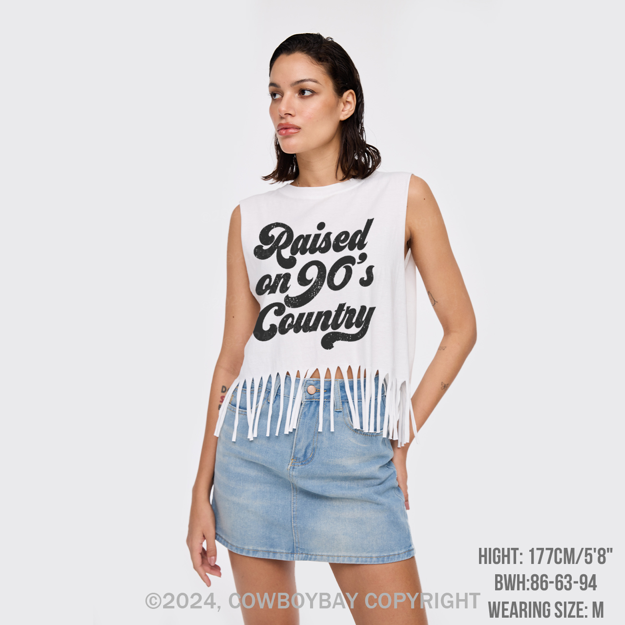Raised on 90s Country Fringe Tank