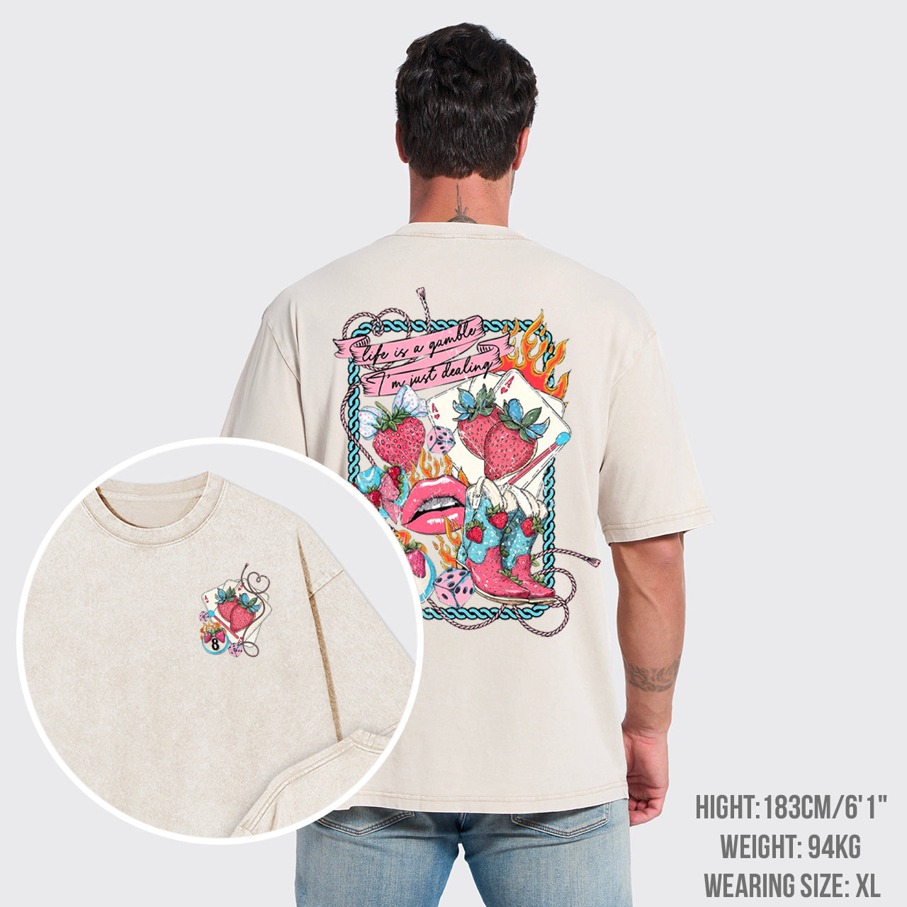 Life Is A Gamble,I'm Just Dealing Garment-dye Tees