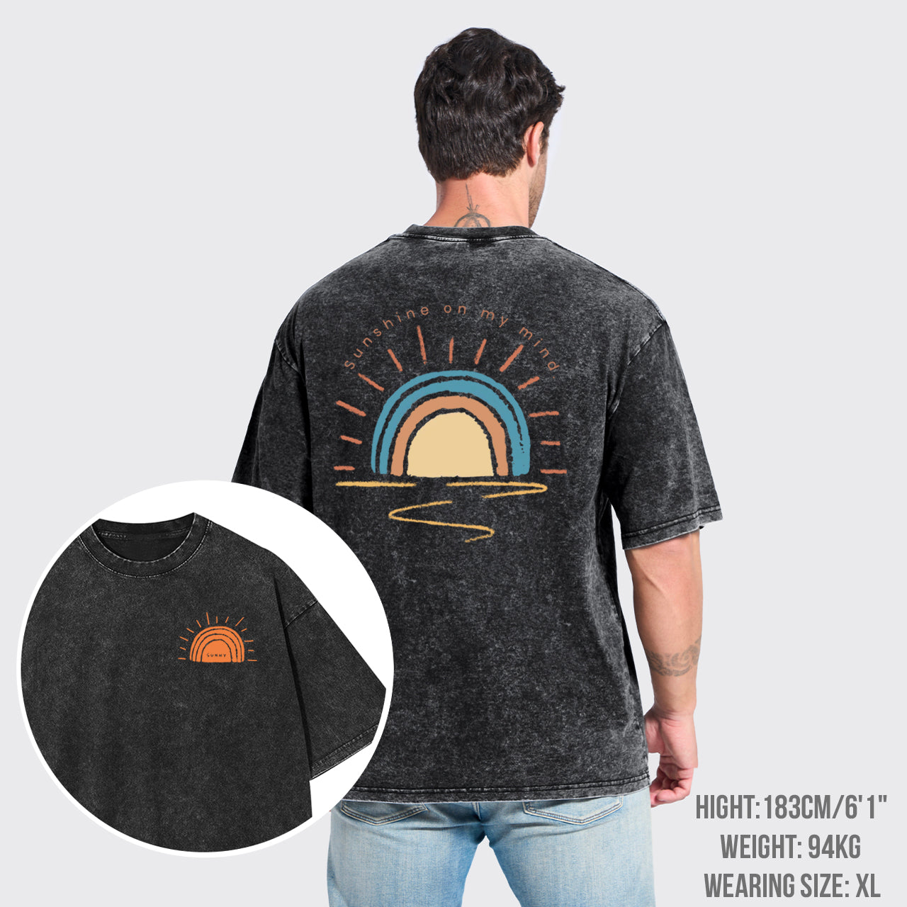 Retro Sun Shine On My Mind Garment-dye Tees