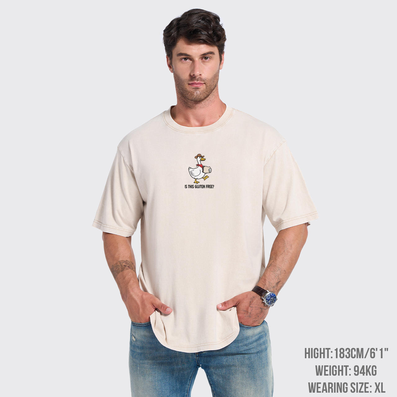 Is This Gluten Free Embroidered Garment-dye Tees