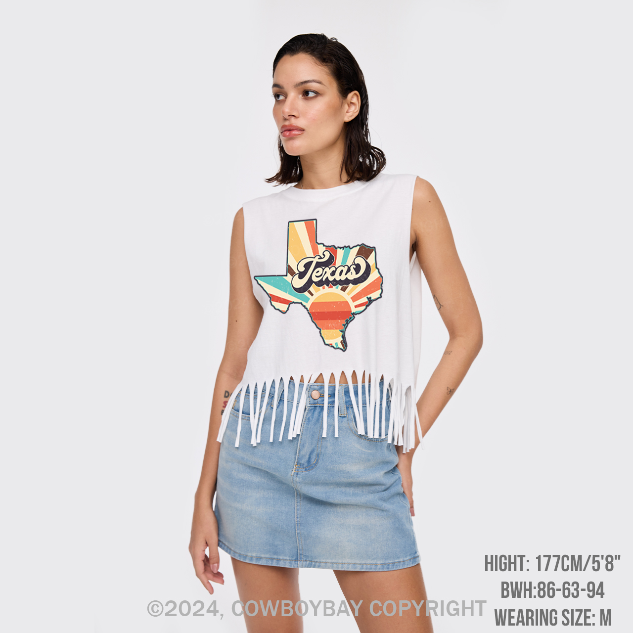 Retro Texas States Clipart Fringe Tank