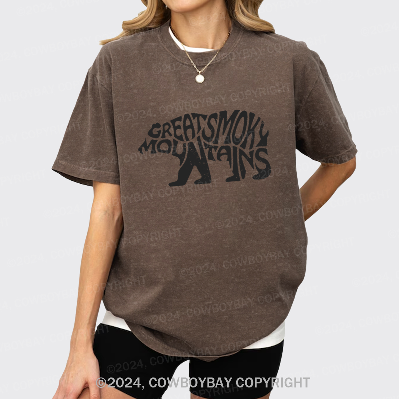Great Smoky Mountains In A Bear Garment-dye Tees