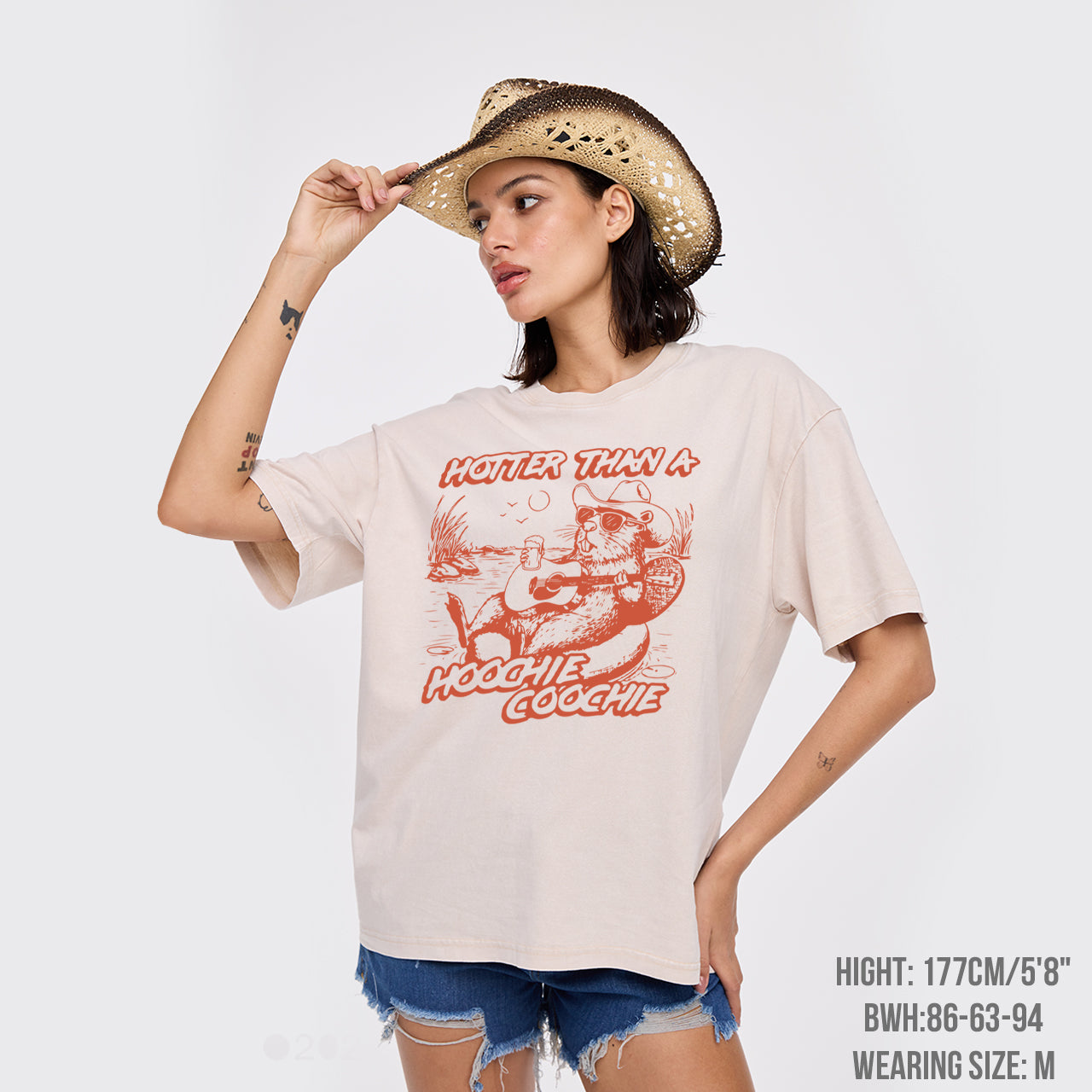 Funny Capybara-90s Country Music Garment-dye Tees