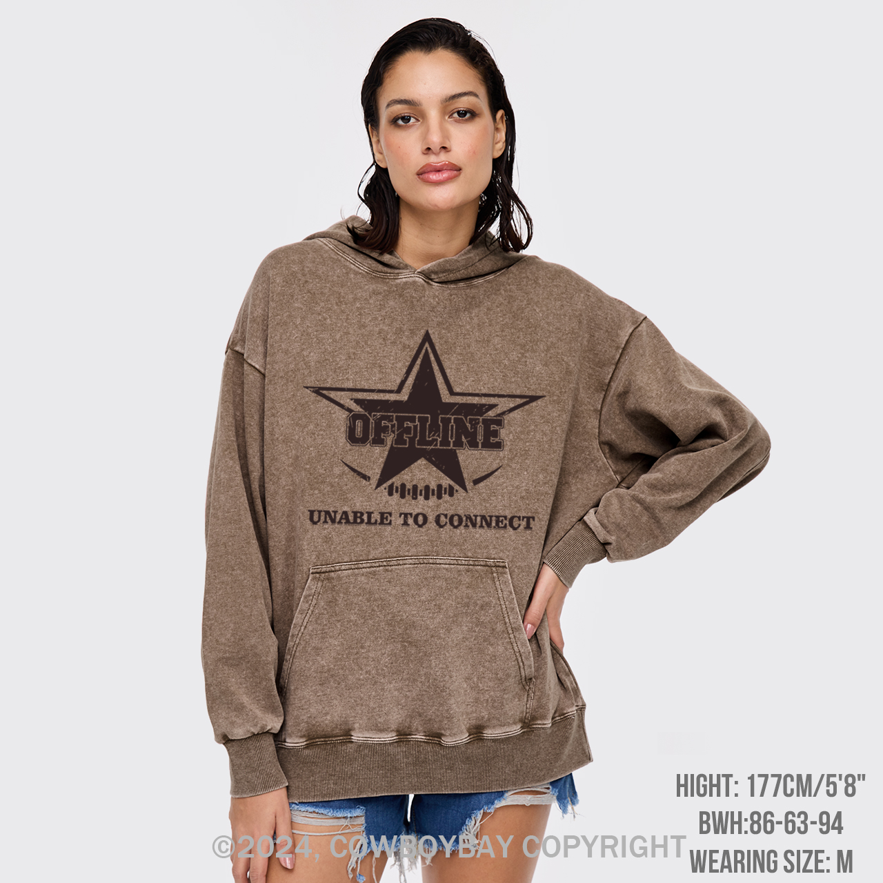 Unable To Connect Garment-Dye Hoodies