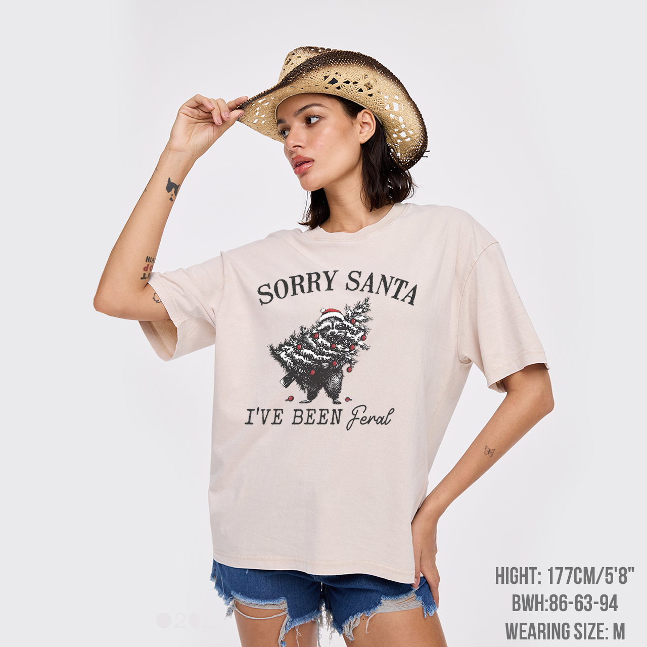 Sorry Santa I've been Feral Garment-dye Tees