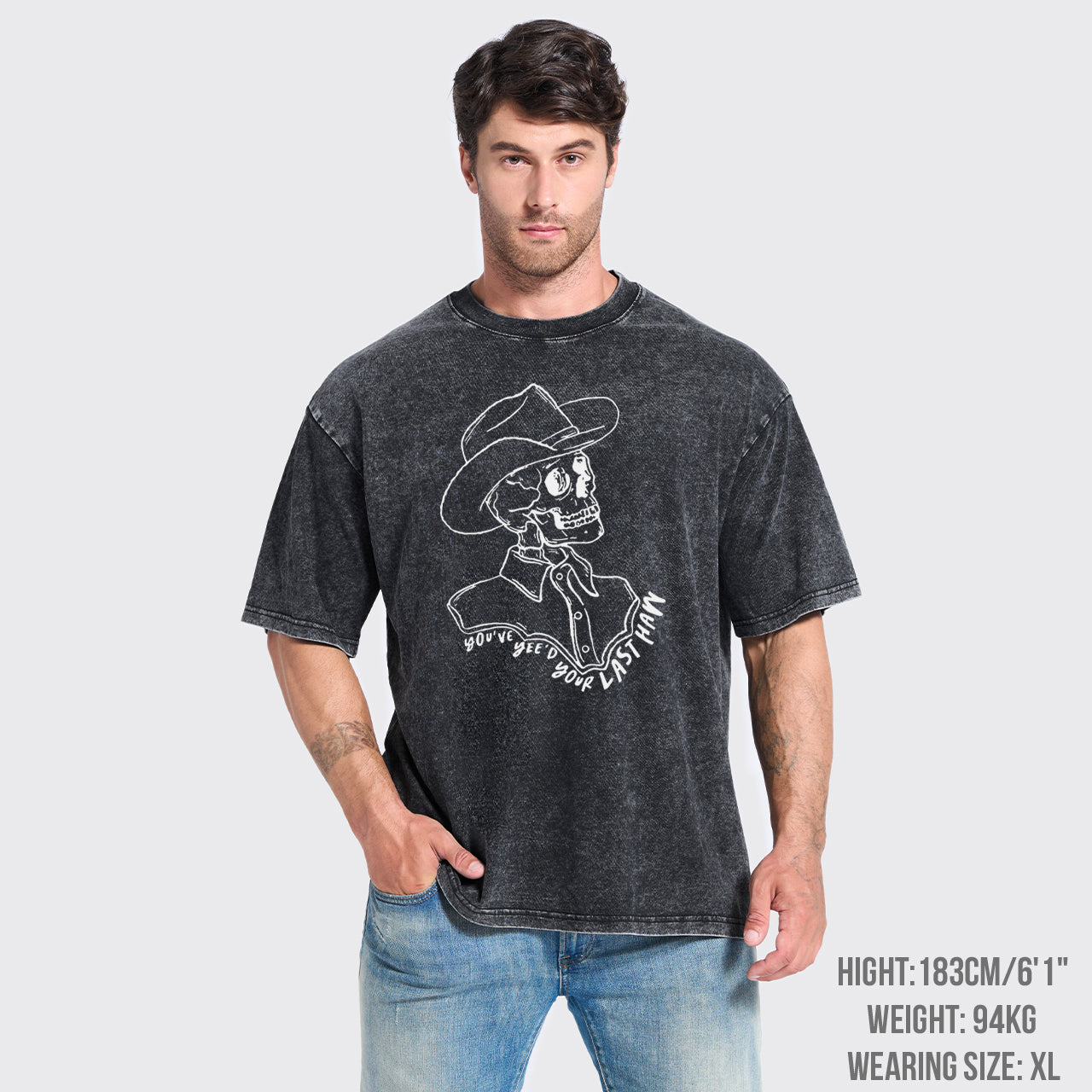 Funny Skeleton You've Yee'd Your Last Haw Garment-dye Tees