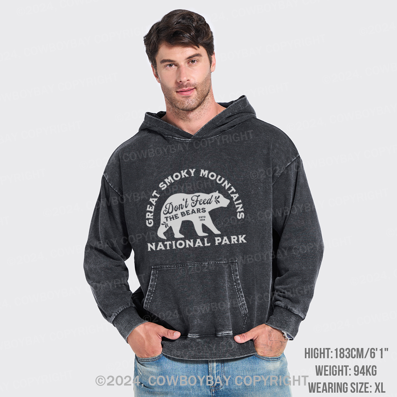 Don't Feed The Bears Garment-Dye Hoodies
