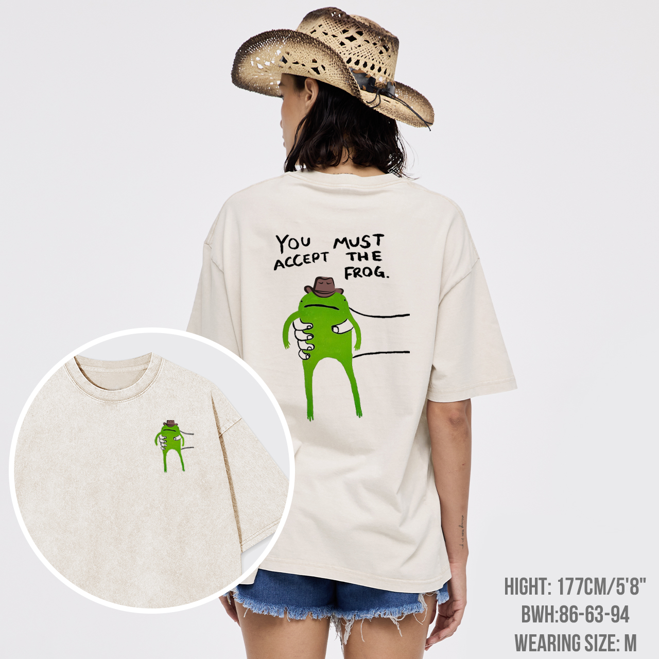 You Must Accept The Cowboy Frog Garment-dye Tees