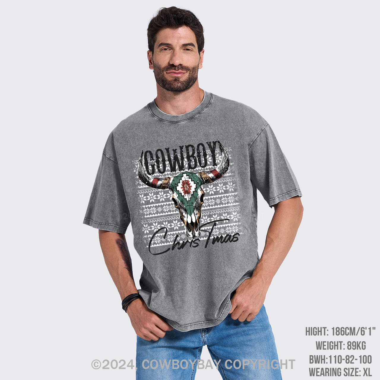 Cowboy Christmas Garment-dye Tees