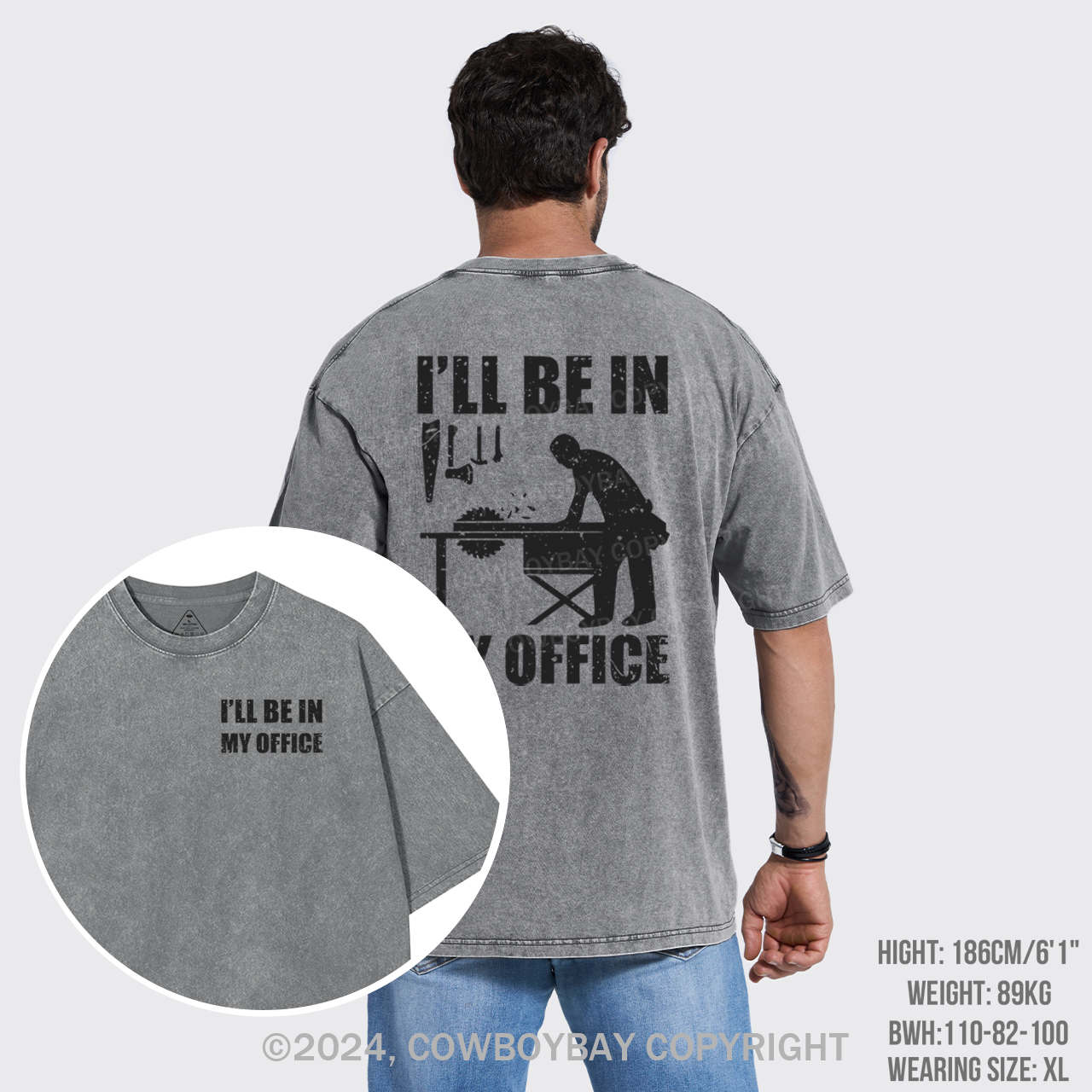 I'll Be In My Office Funny Woodworking Carpenter Garment-dye Tees