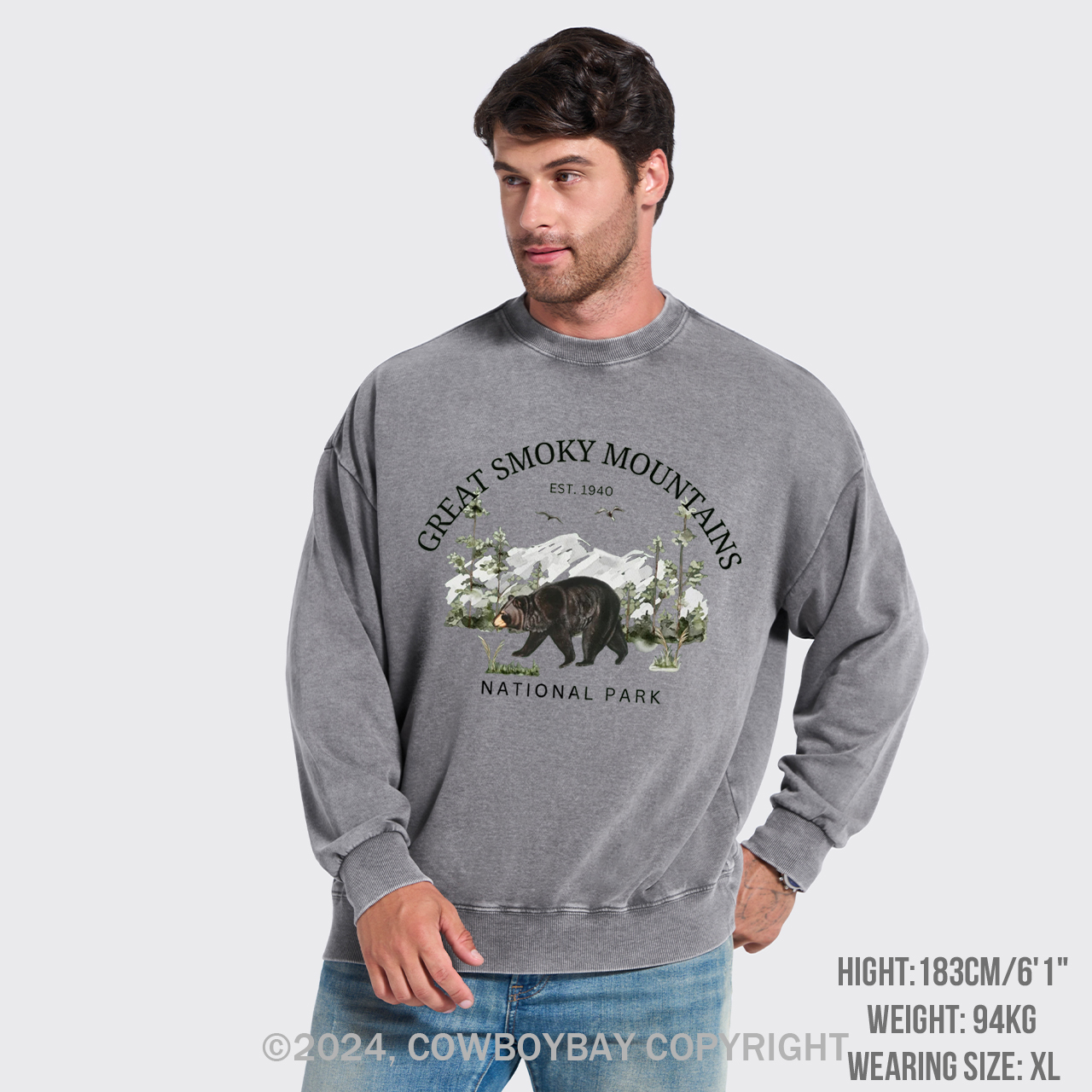 Great Smoky Mountains National Park EST.1940 Washed Sweatshirts