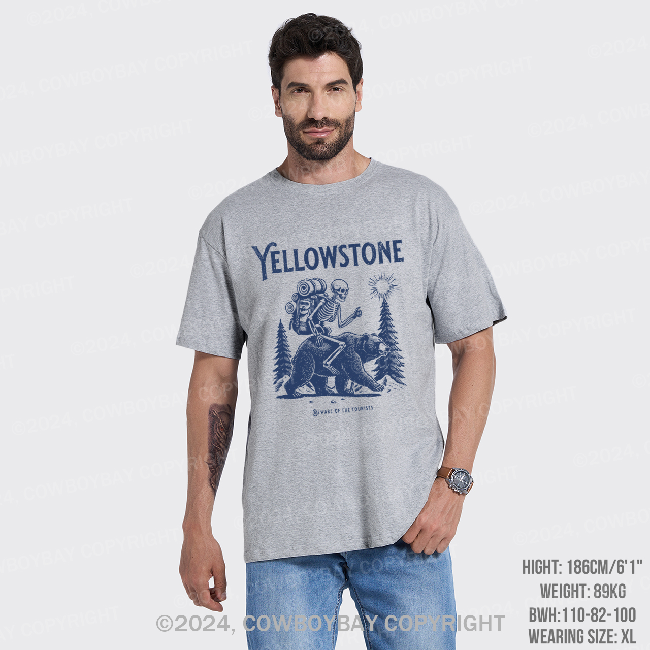 Yellowstone Skeleton Crewneck T-Shirts