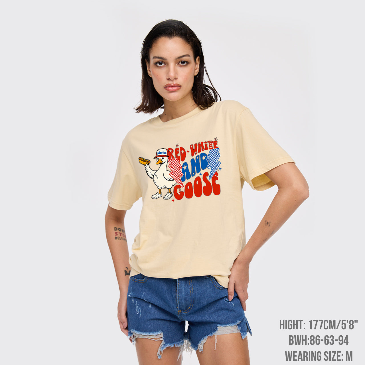 Patriotic Goose-Red White And Goose T-Shirts