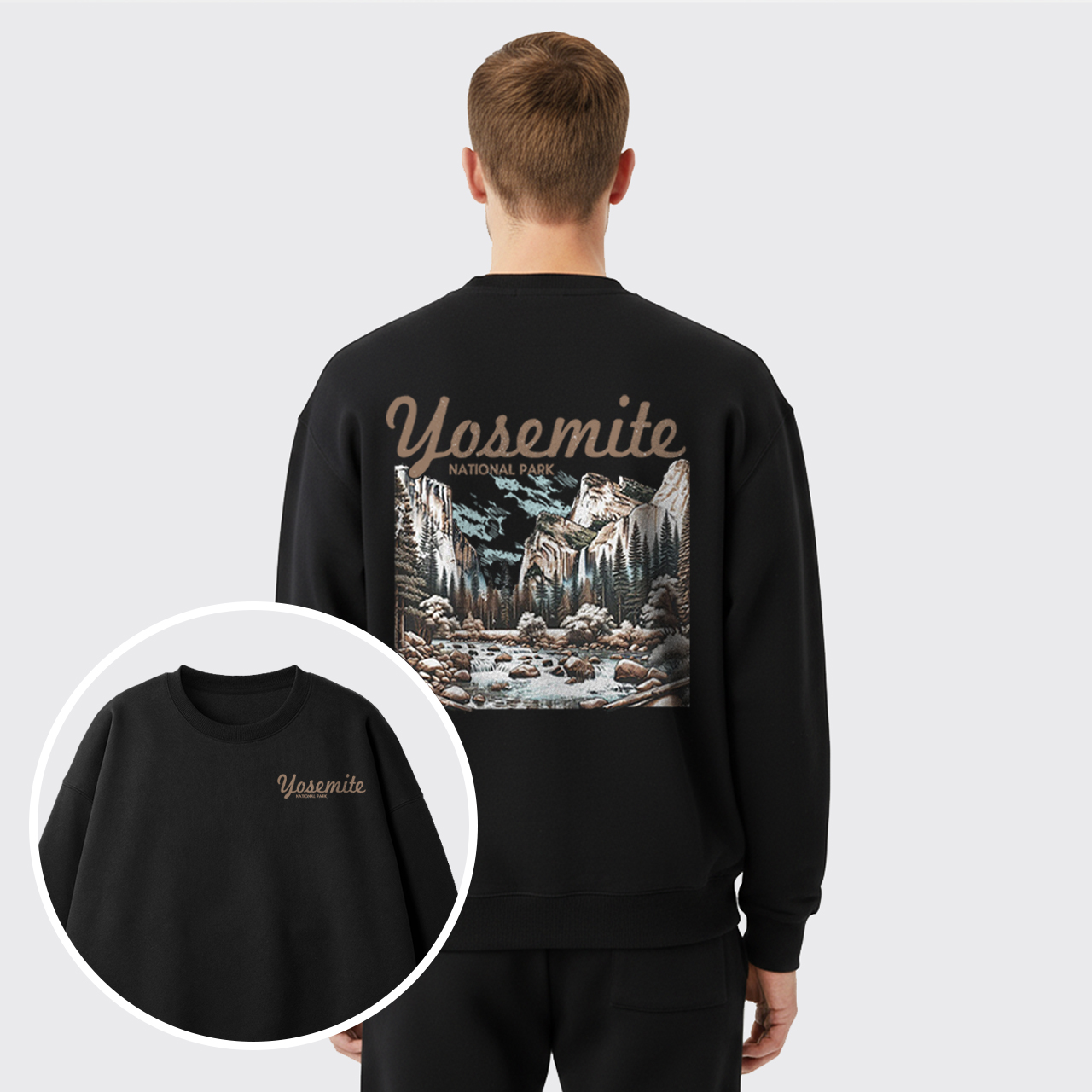 Vintage Yosemite National Park Fleece Sweatshirt