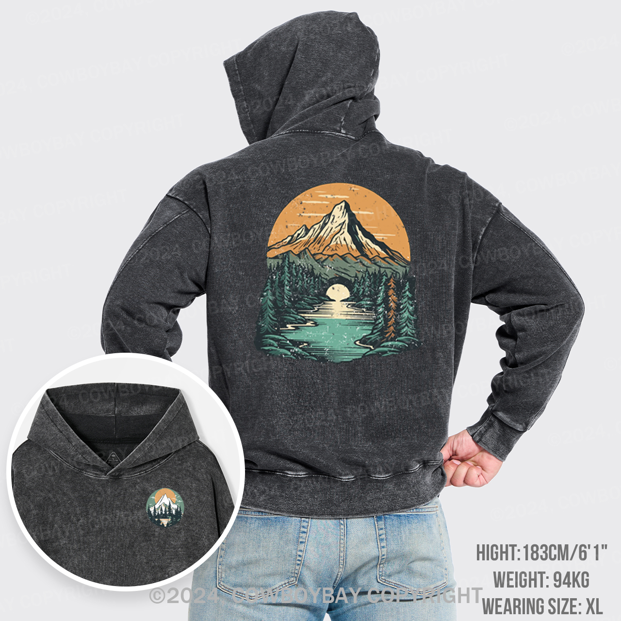 Tennessee National Park Forest Exploring Garment-Dye Hoodies