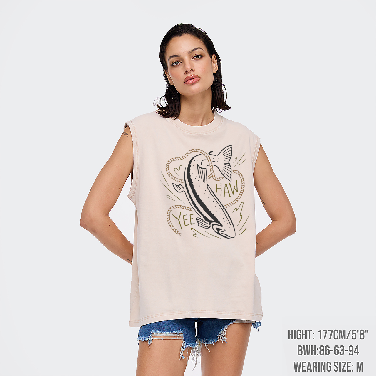 Ride the Wave Yee-Haw Washed Tanks