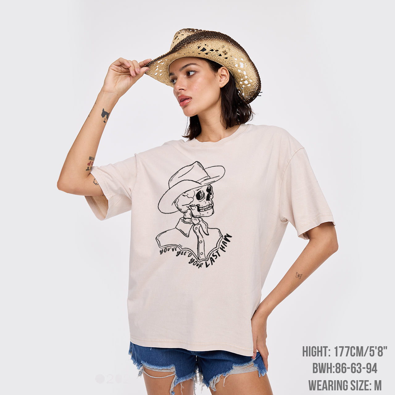 Funny Skeleton You've Yee'd Your Last Haw Garment-dye Tees