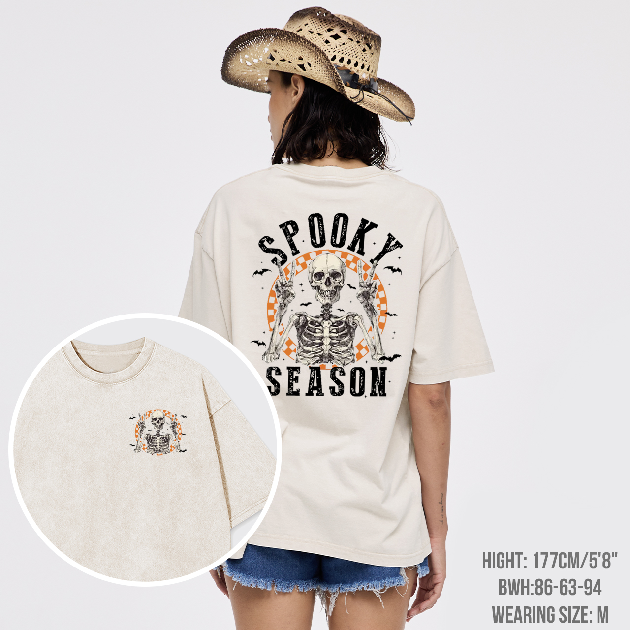 Fall Spooky Retro Halloween Garment-dye Tees