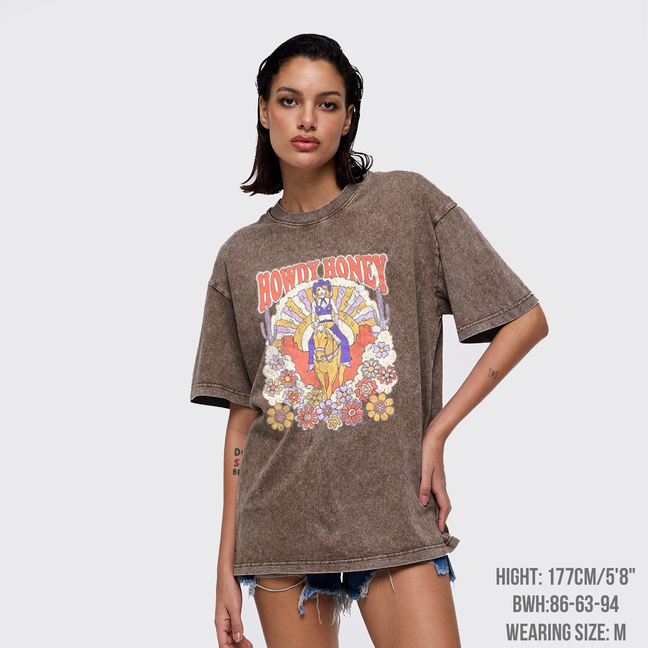 Retro Howdy Honey Garment-dye Tees