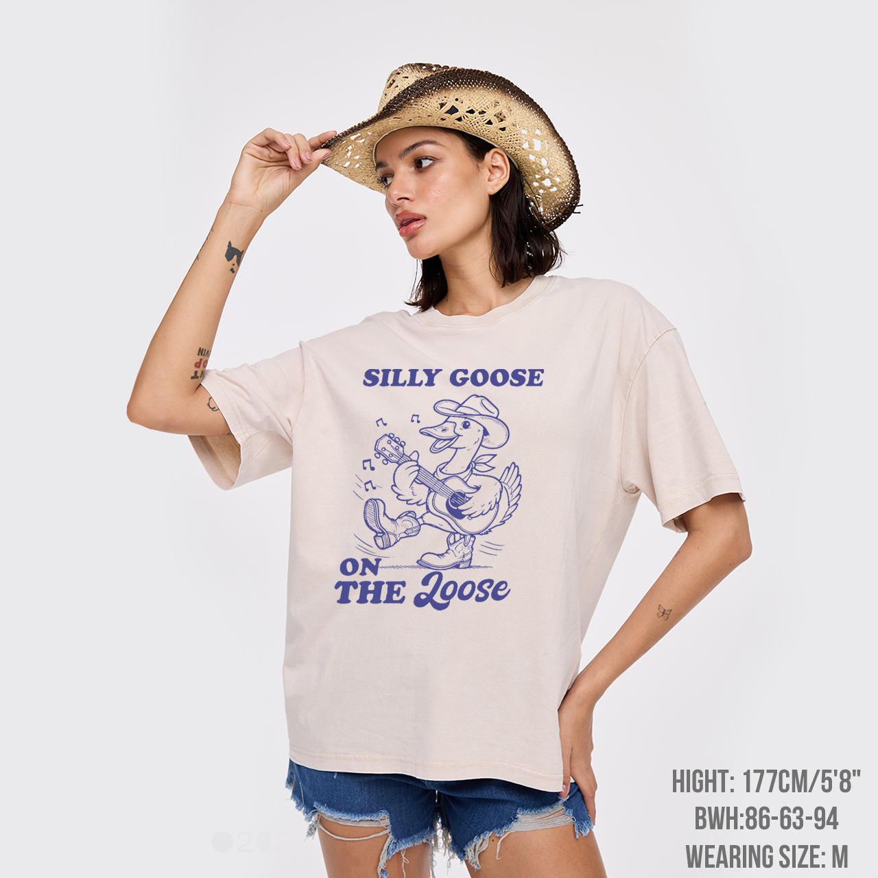 Retro Silly Goose Meme Garment-dye Tees