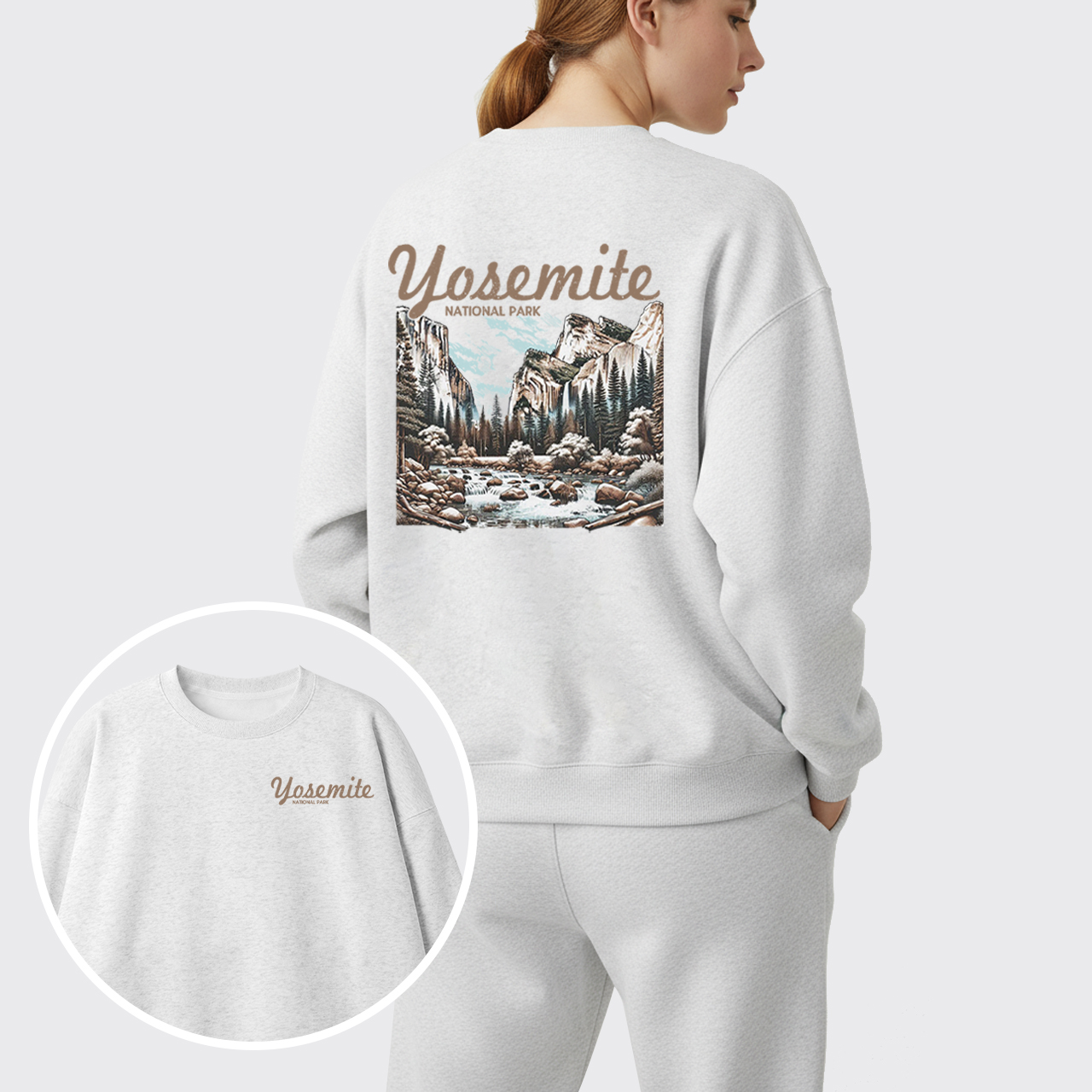 Vintage Yosemite National Park Fleece Sweatshirt