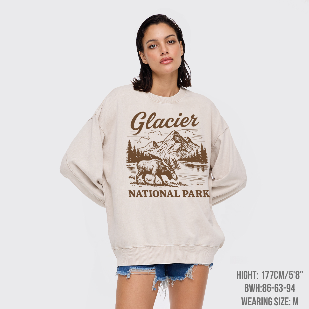 Glacier National Park Washed Sweatshirts