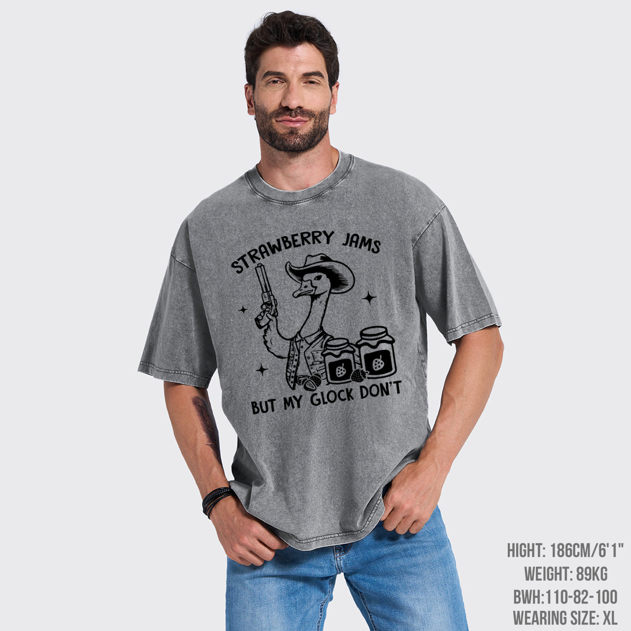 Strawberry Jams But Not My Glock Garment-dye Tees