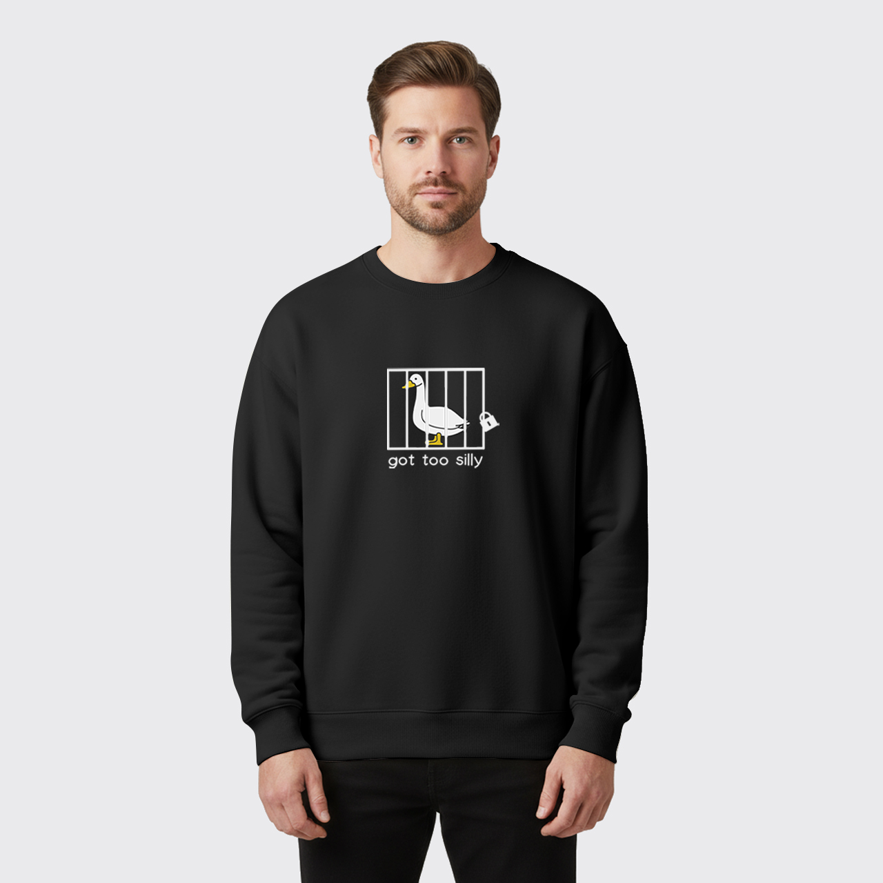 Got Too Silly Embroidered Fleece Sweatshirt