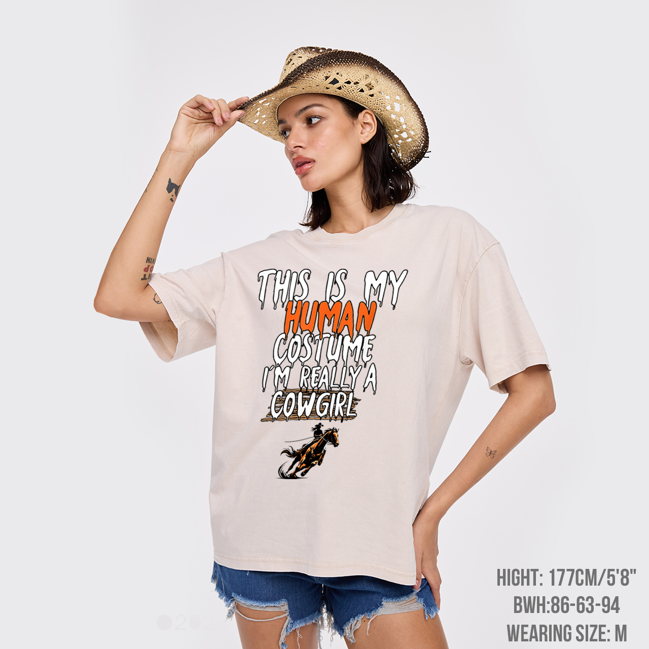 Halloween I'm Really A Cowgirl Garment-dye Tees