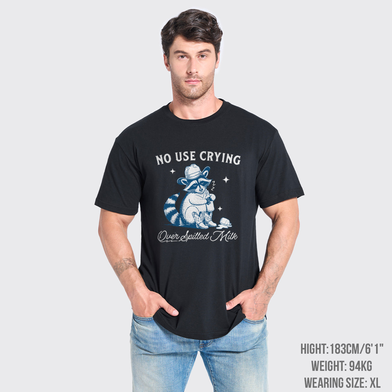 Funny Raccoon-No Use Crying Over Spilled Milk T-Shirts