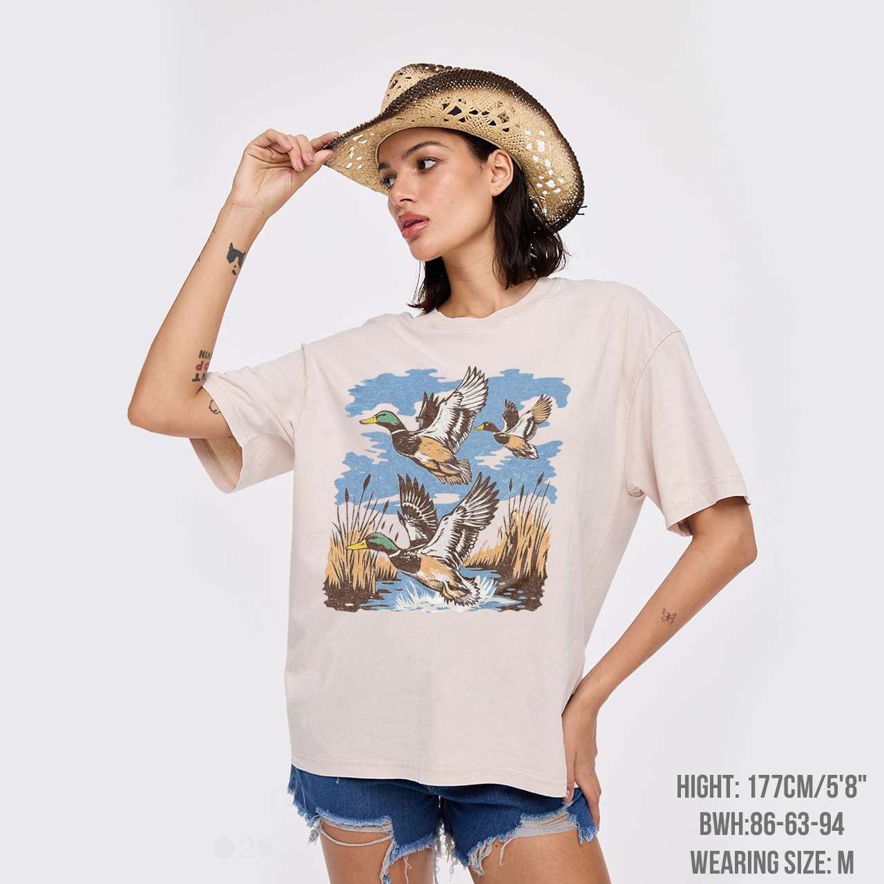 Vintage Nature Duck Hunting Garment-dye Tees