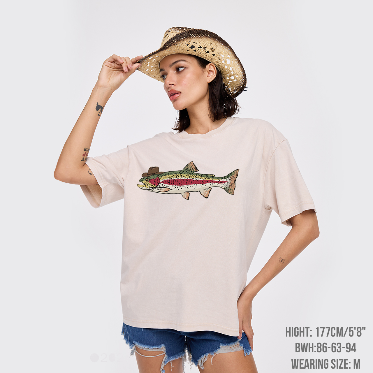 Cowboy Trout Western Fishing Garment-dye Tees