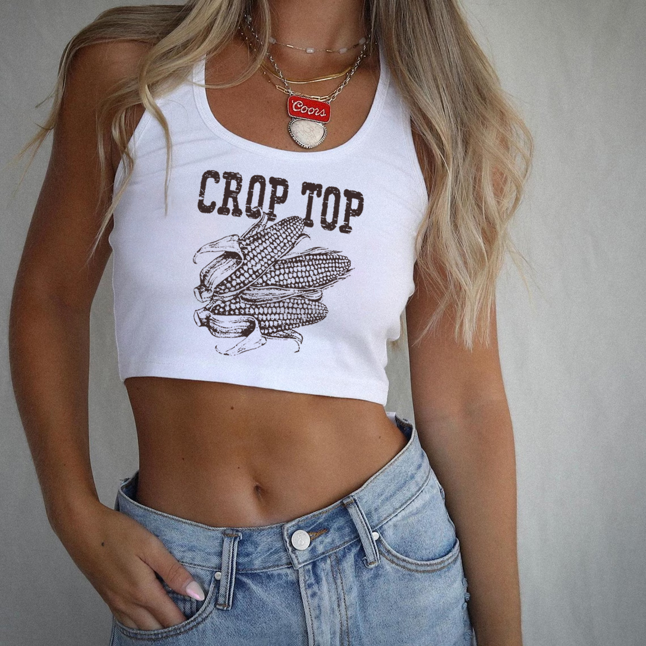 Crop Top Corn Tank Top
