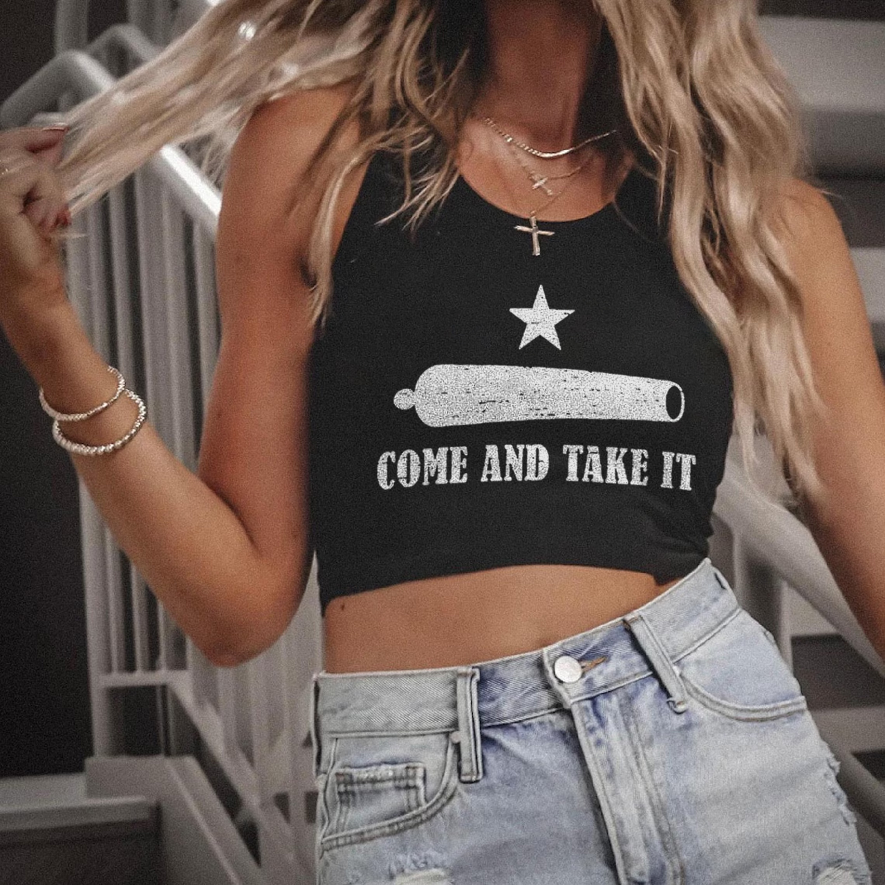 Come and Take It Cannon Tank Top