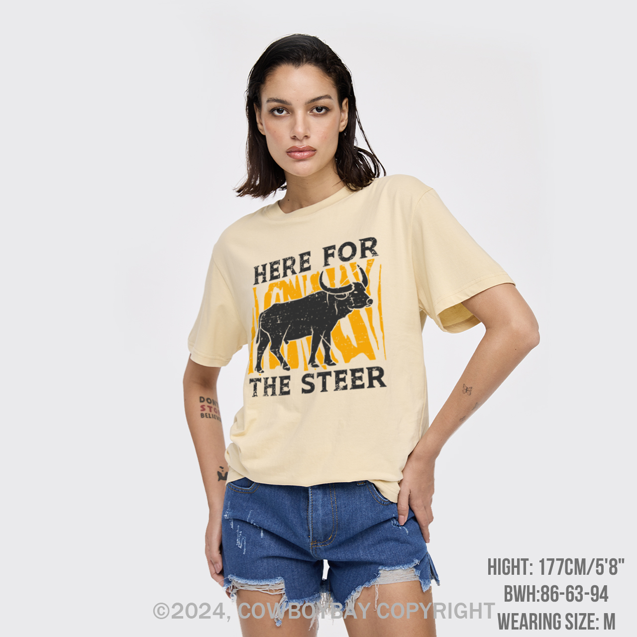 Bull In Arena Steer Wrestler T-Shirts