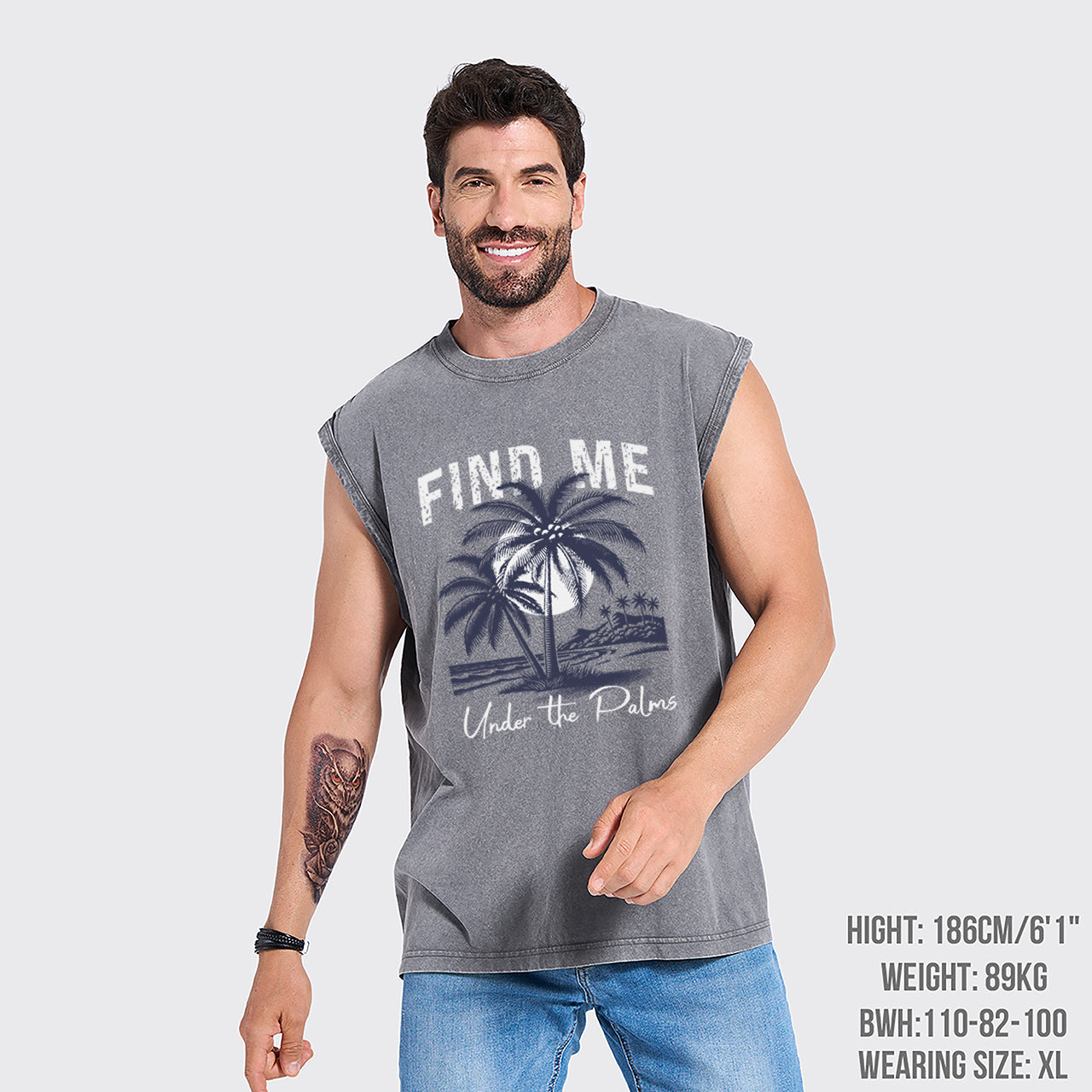 Beach Summer Tropical Washed Tanks