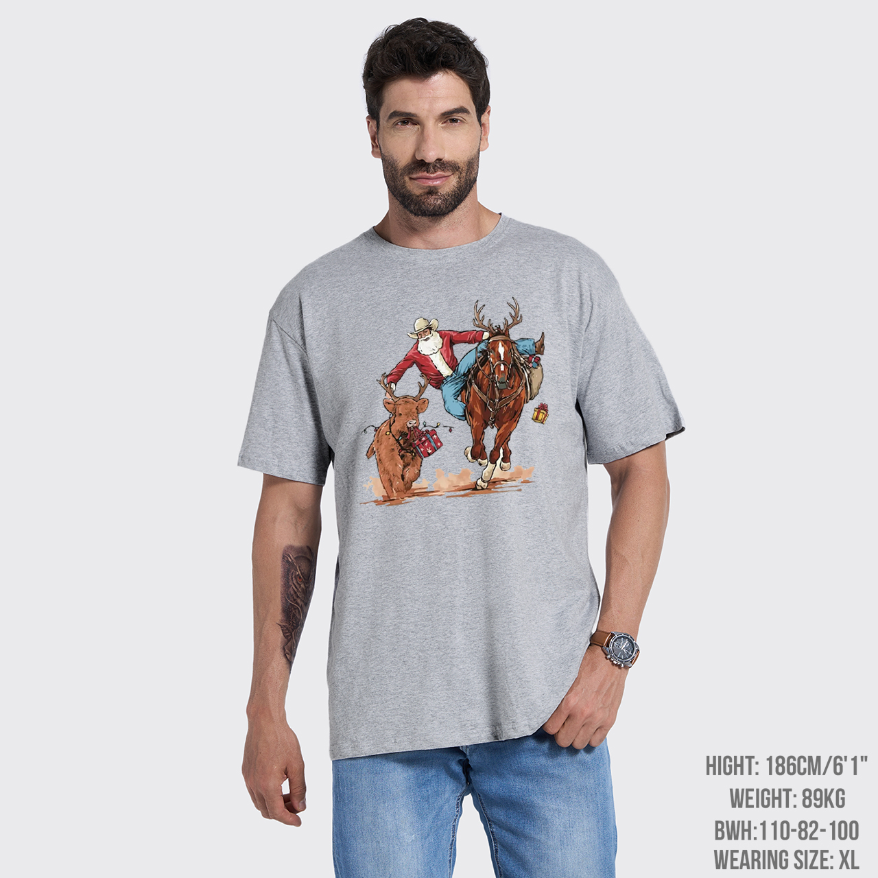 Western Cowboy Santa Christmas T-Shirts