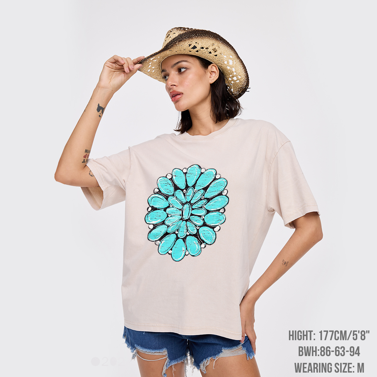 Turquoise Stone Country Music Garment-dye Tees