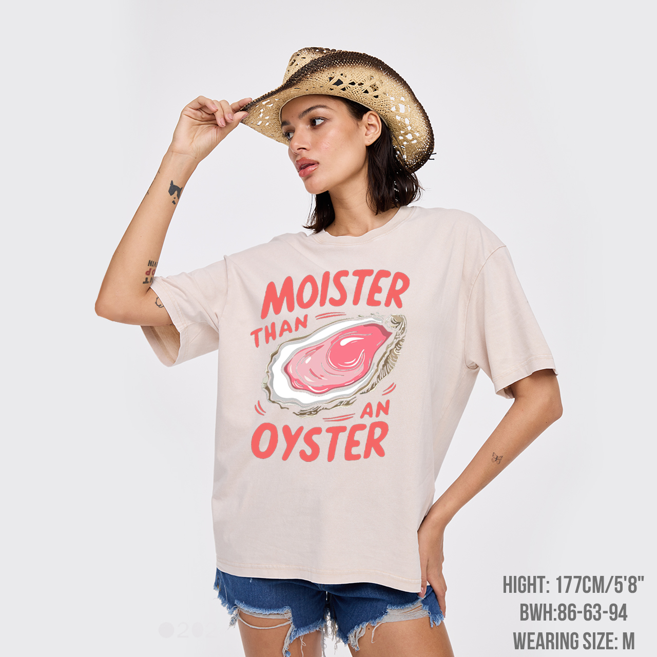 Retro Funny Moister Than An Oyster Garment-dye Tees
