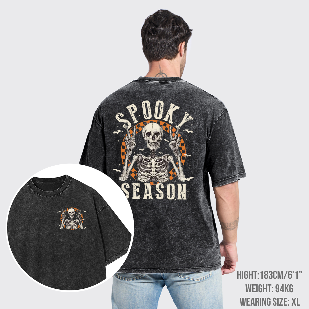 Fall Spooky Retro Halloween Garment-dye Tees