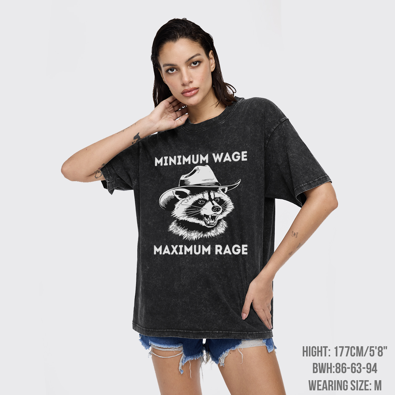 Minimum Wage Maximum Rage Garment-dye Tees
