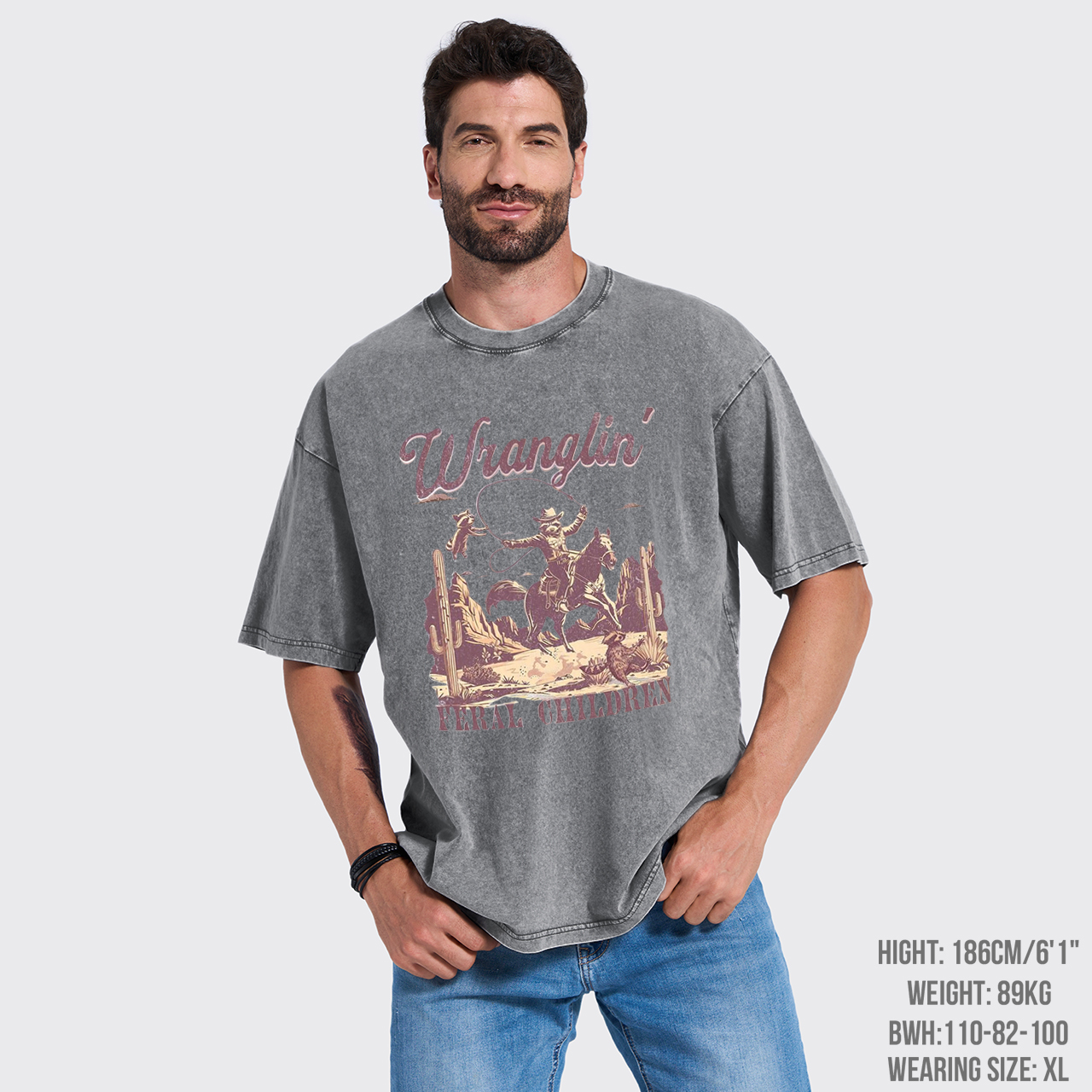 Raccoon Rodeo Western Garment-dye Tees